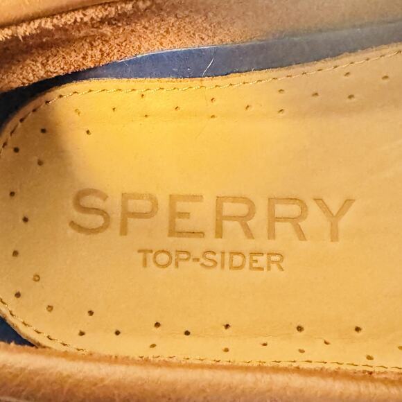 Sperry Shoes Men 8 Brown Leather Top Sider Boat Authentic Original 2 Eye Moc Toe - Picture 11 of 13